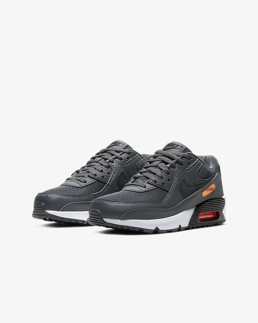 nike air max 90 iron grey total orange